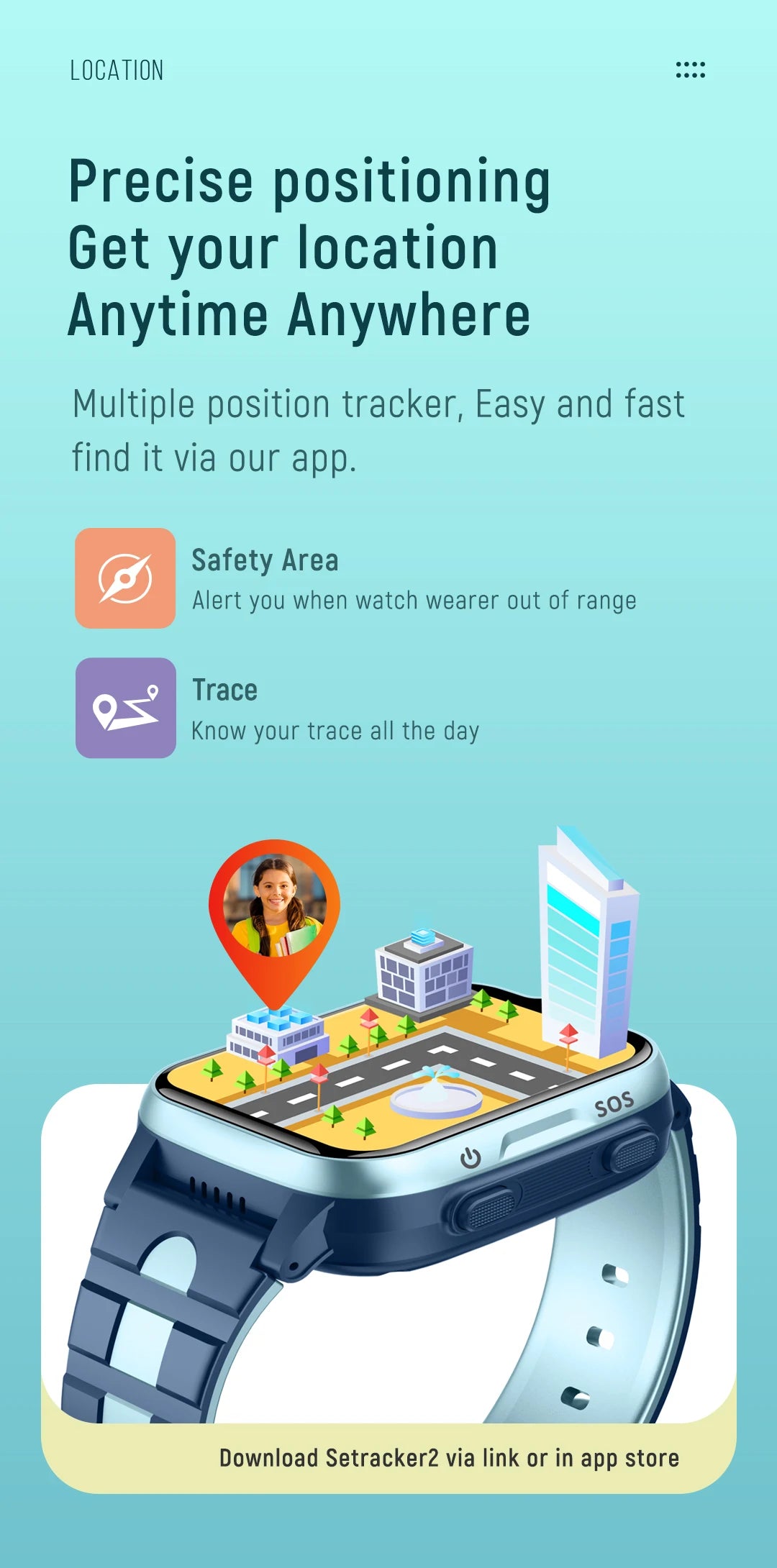 Kids Smart Watch for Children 4G Sim Card SOS Phone Call GPS Positioning WiFi 850mAh 1.69 Inch Waterproof Footprint Tracker K15H
