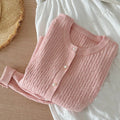 Elegant Long Sleeve Knitwear Tops Women Autumn Winter Single Breasted Sweater O Neck Thick Warm Knitted Cardigan Female