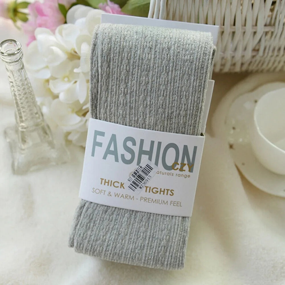 Women Thermal Knitted Footed Tights Warm Breathable Cotton Pantyhose Winter High Stretch Stockings High Quality