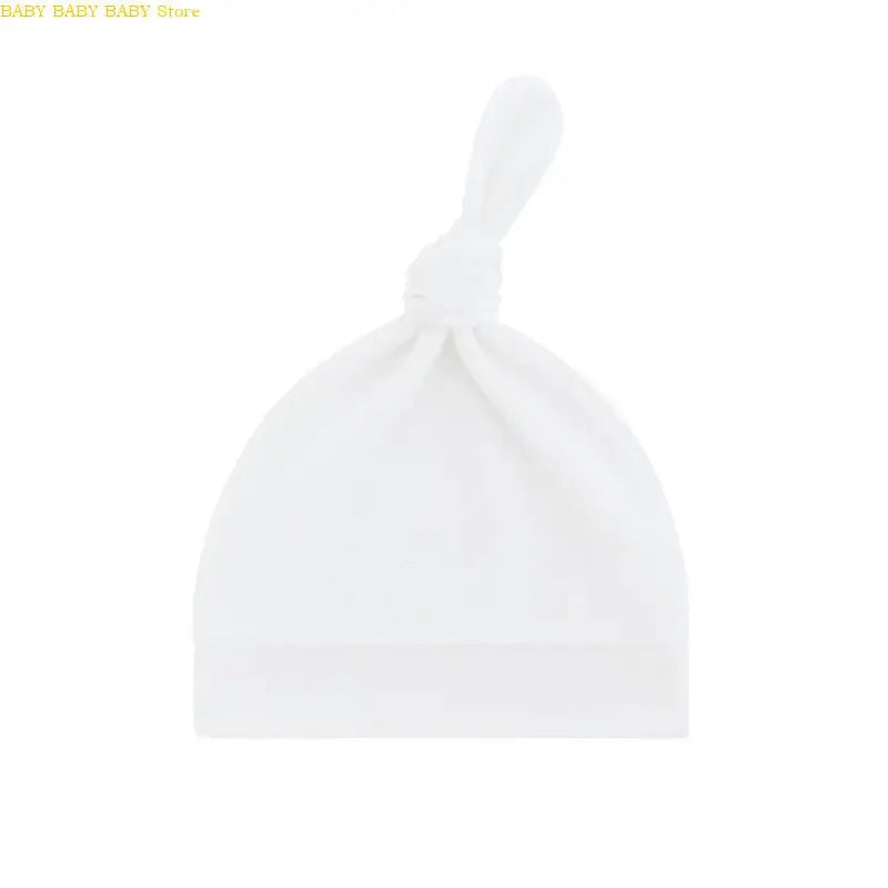 Q81A Elastic Baby Knotted Hat Comfortable Stretchy Newborns Fetal Caps Breathable Brimless Design for Kids 0 to 24 Month