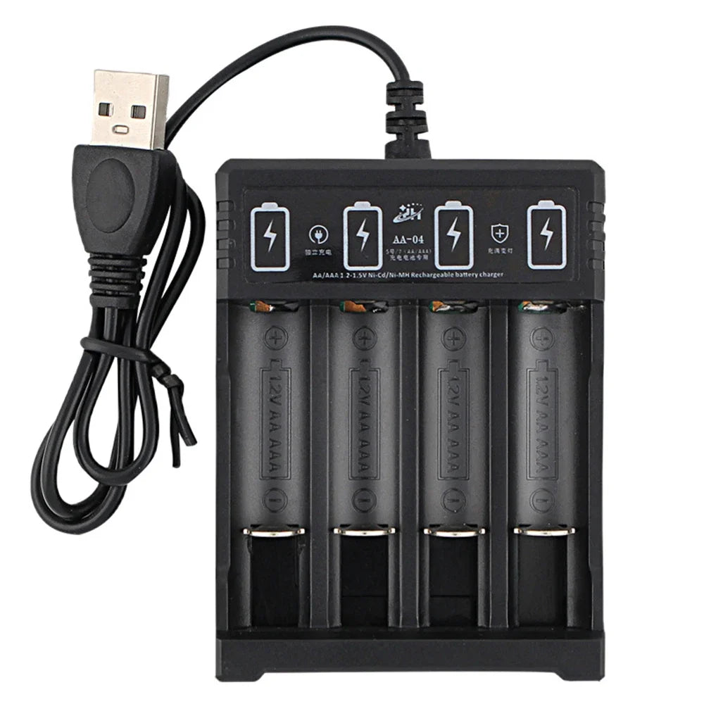 Smart USB Battery Charger WIth Dual Color LED Indicator Light Fast Intelligent Battery Charger For AA/AAA 1.2V NiCd NiMh Recharg