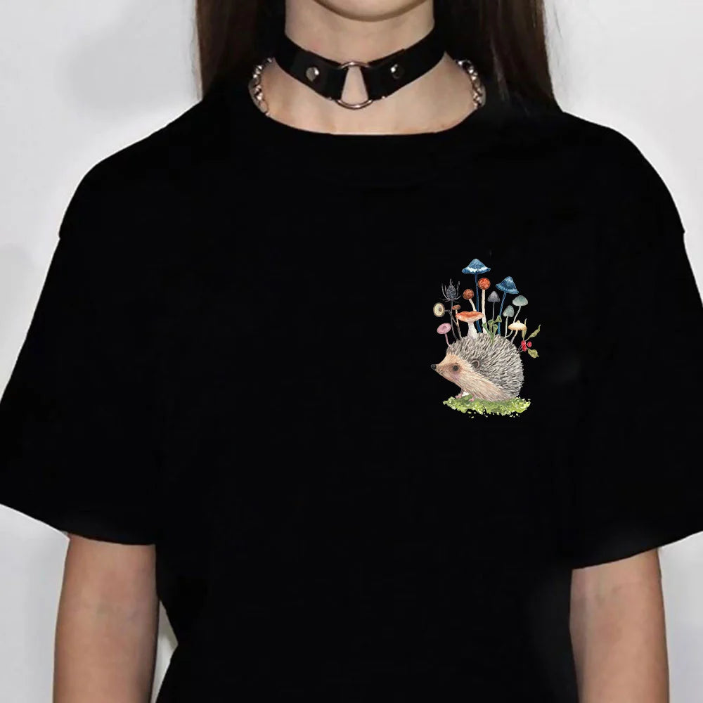 Hedgehog top women anime streetwear graphic top female comic y2k clothes