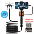 360 Degree Rotation Endoscope Camera 6mm Lens HD Articulated Inspection Borescope Camera IP67 for Automotive Car IOS Android