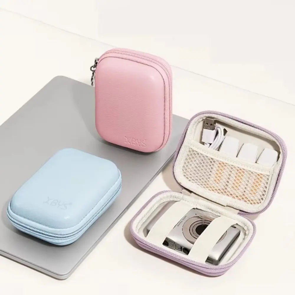 PU Leather Digital Camera Case Hard Shell Shockproof Cameras Storage Holder Zipper Pouch Waterproof Camera Carrying Bag