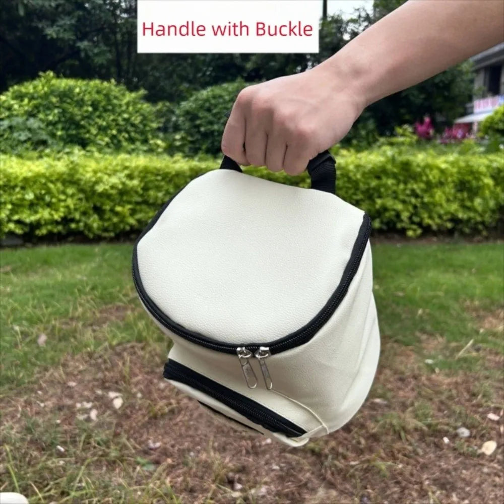 Cute Waterproof Stroller Hanging Bag PU Leather Large Capacity Umbrella Cart Bags Cartoon Bear Stroller Organizer Bags