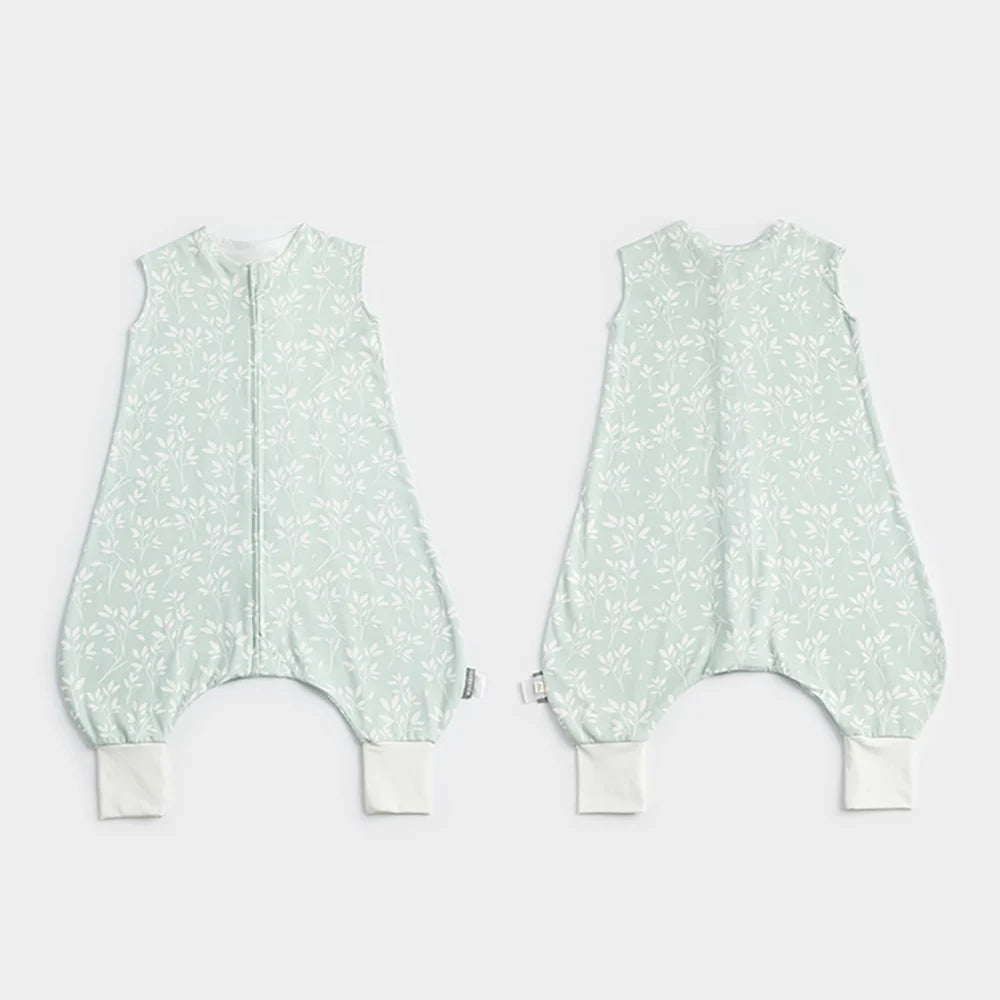 Bib-Style Sleeping Bag With Split Legs Single Layer All-Cotton Lightweight To Keep Baby Cool In Spring And Autumn