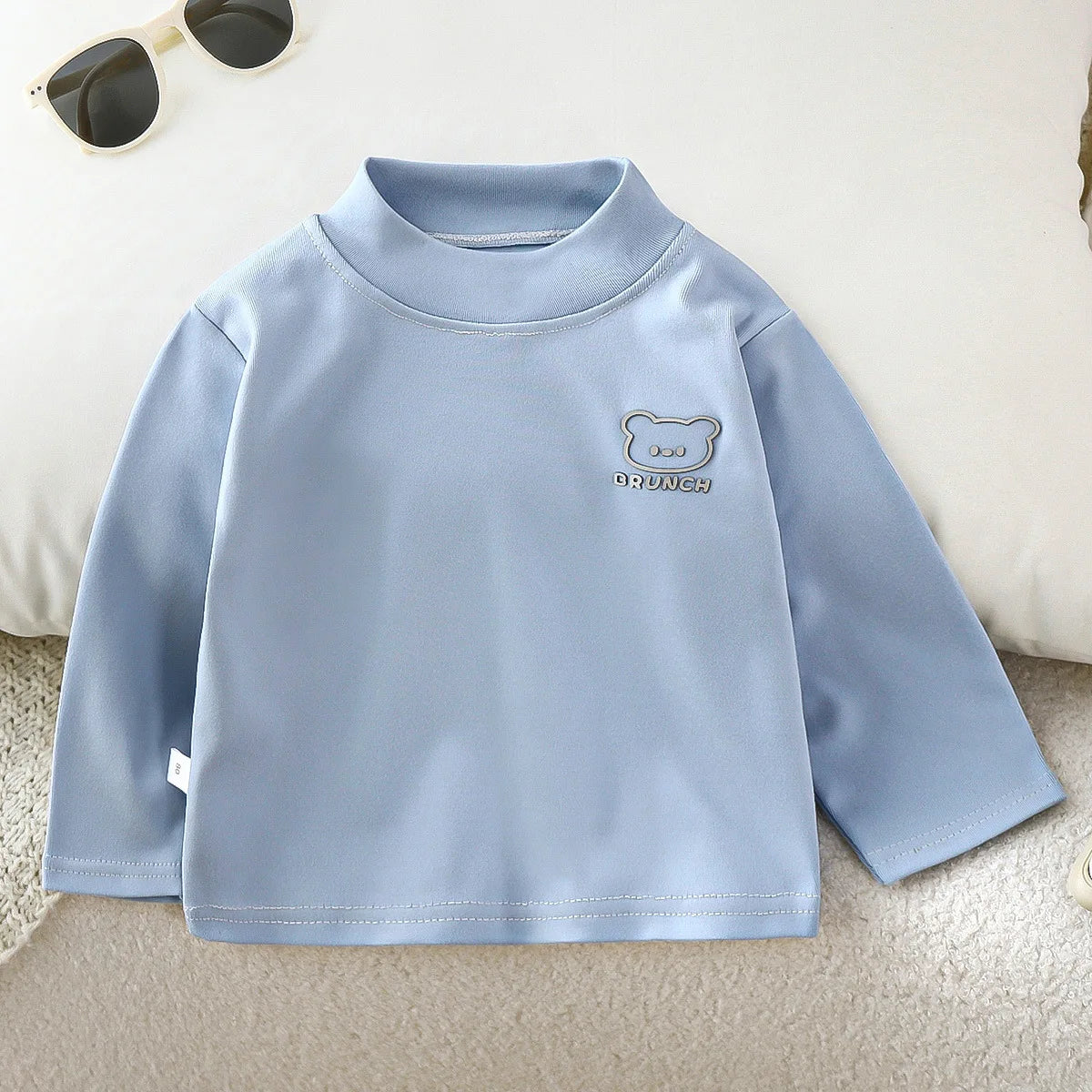 Kids Turtleneck Top Autumn Winter Children Long Sleeved Shirt Baby Girl Base Pullover Blouse Baby Clothing