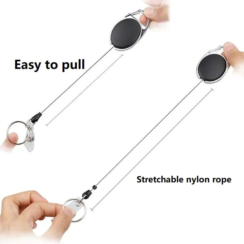 Retractable Id Pendant Badge Reel Roulette Id Badge Holder Retractable Lanyard Holder for Id Card Portagafetes HZ03