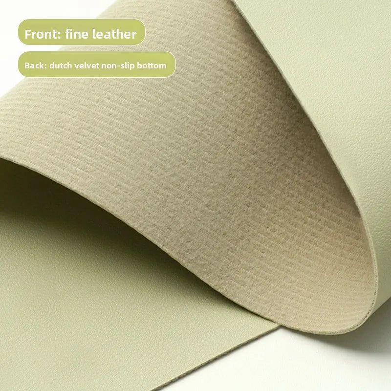 Leather Desk Mat Eco-Friendly Waterproof Table Protector Anti-Fouling PU Leather Table Cover Large Size Non-Slip Desk Cover