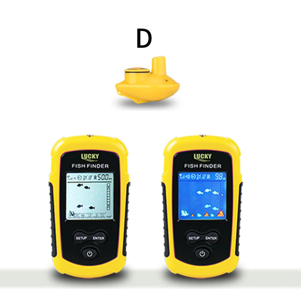 LUCKY FFw718 FF518 Fish Finder Wireless Remote Sonar Sensor 45M Water Depth Fishing Finder Use Tools Sonar Transducer New