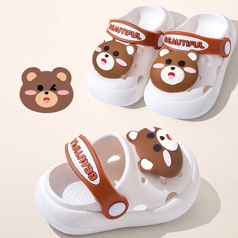 Summer New Baby Slippers Indoor Non-slip Soft Bottom Comfort Fashion Cute Children's Hole Shoes Boys Girls Kid Outdoors Sandals