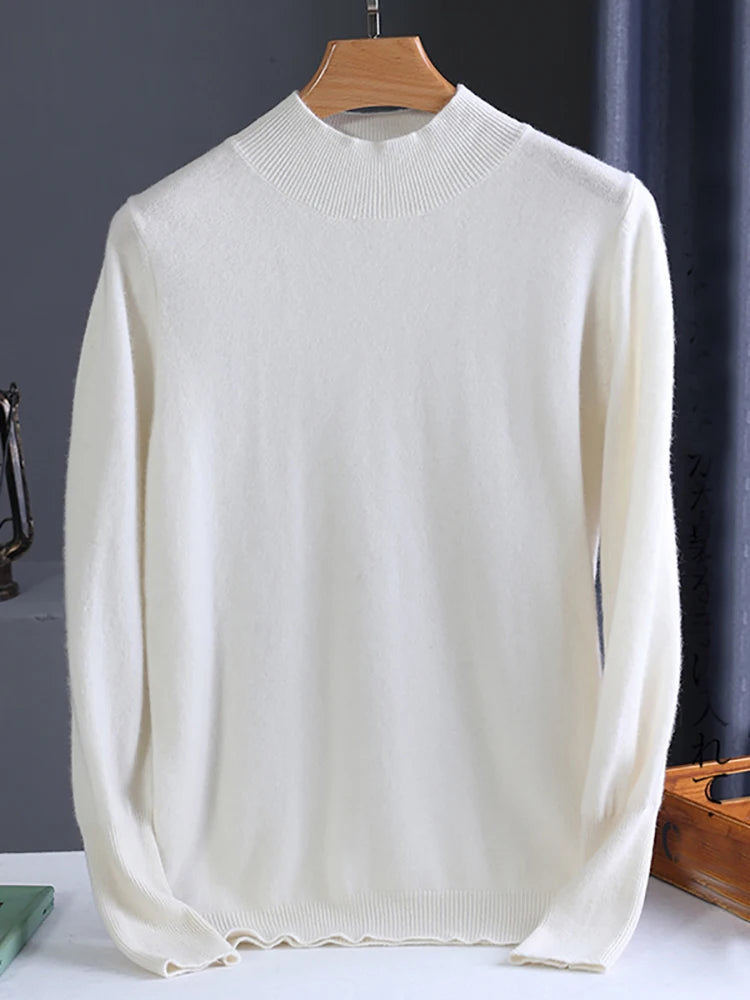 autumn winter chic bottom sweaters women fashion turtleneck pullover slim cashmere 2026 knitted Jumper Soft Warm Pull Femme