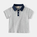 100%Cotton Boys Polo T Shirts Summer Children Clothing Toddler Boy Clothes Kids Top Basic White Black Shirt 2 to 3 4 5 6 7 Years