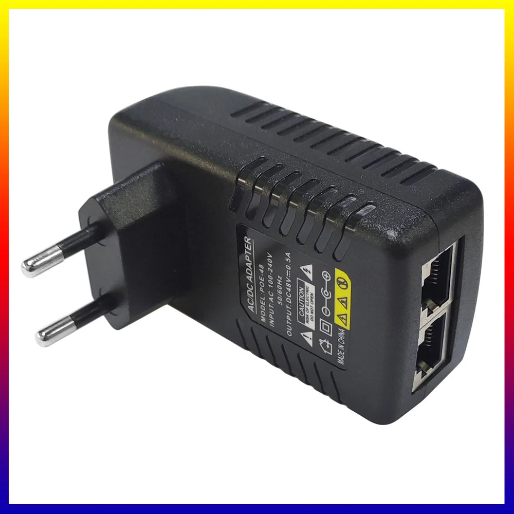 CCTV Security Surveillance POE Power Supply Adapter 48V 0.5A EU/US Plug for Injector Ethernet IP Camera NVR Router POE Switch