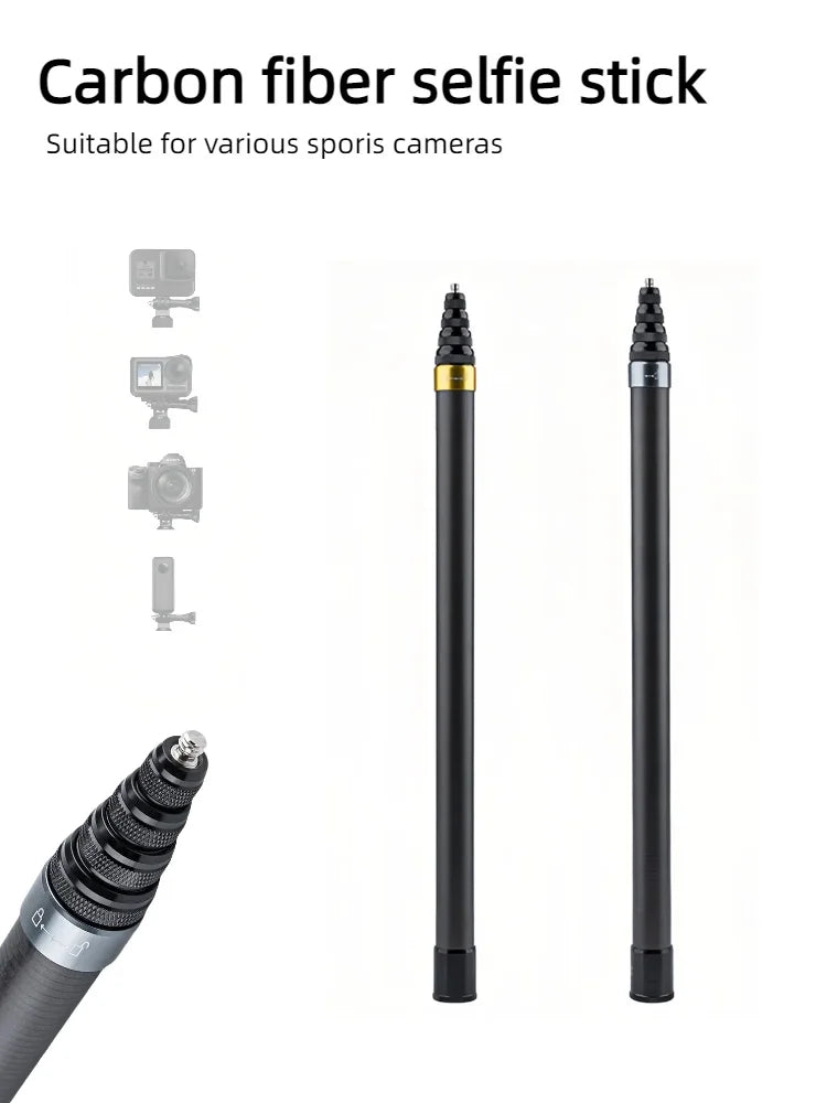 Carbon Fiber Selfie Stick Camera Extension Ultra Long Invisible Extension Stick Selfie Stick