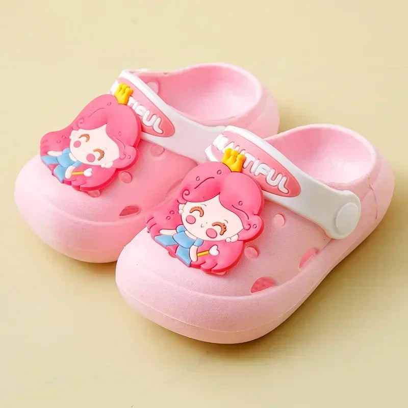 Summer New Baby Slippers Indoor Non-slip Soft Bottom Comfort Fashion Cute Children's Hole Shoes Boys Girls Kid Outdoors Sandals
