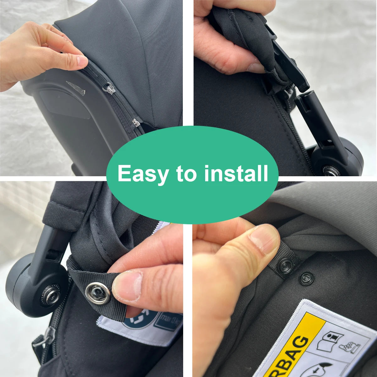 MomTan® Canopy Compatible Only with Doona X Car Seat & Stroller, 4-Section Extendable Shade, Breathable Fabric, Machine Washable