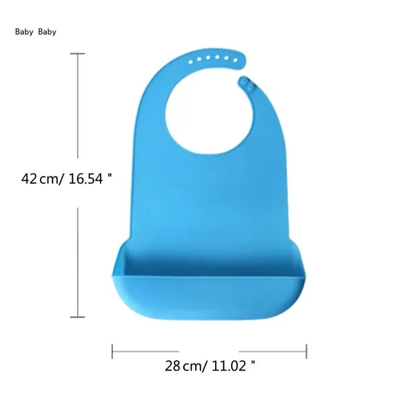 Large Size Adult Silicone Bib Elderly Eating Bib Waterproof Burping Cloth 6-Level Adjustable Catcher Bib Q81A