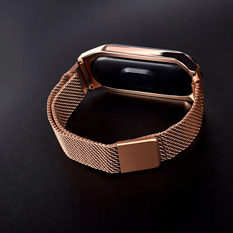 New Magnetic LED Electronic Watch, Student Sports Alloy Bracelet, Gift Children's Electronic Watch