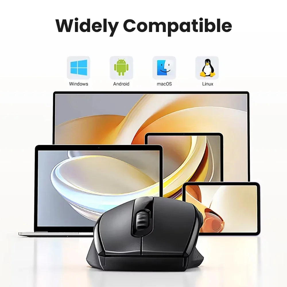 Dual-mode Bluetooth Mouse 2.4G Wireless Mouse 6 Button Ergonomic Mouse 400mAh Rechargeable Gaming Mice Silent Mouse For Laptop