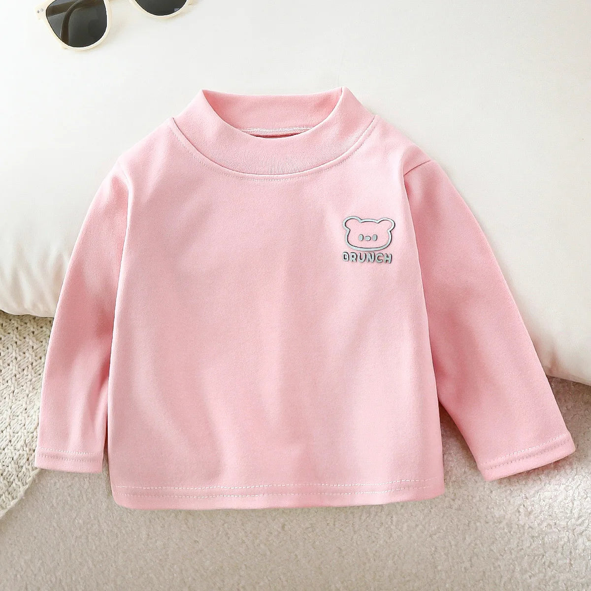 Kids Turtleneck Top Autumn Winter Children Long Sleeved Shirt Baby Girl Base Pullover Blouse Baby Clothing