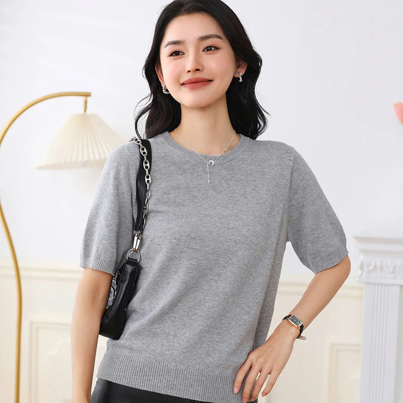 WinvyNee Summer Women's T-shirt 100% Cotton Short Half Sleeve O neck Clothes Solid Casual Pullover Basic Female Top Y2K A1522005