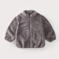 Boys Girls Solid Color Outerwear New Style Fashion Casual Plush Coats Simple Fashion Wear Casual Autumn Winter Jacket For Kids