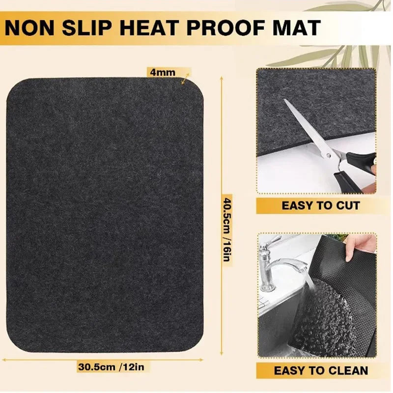 Air Fryer Heat Resistant Mats Felt Mats Coffee Machine Mats Table Top Oven Protectors Kitchen Utensils Placemats Coffee Tables
