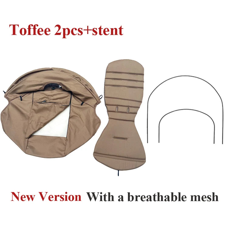 175° Stroller Hood&Seat Liner For Babyzen Yoyo Canopy Cover Cushion Fit YOYO2/YOYA Pram Sunshade 1:1 Fabric Stroller Accessories