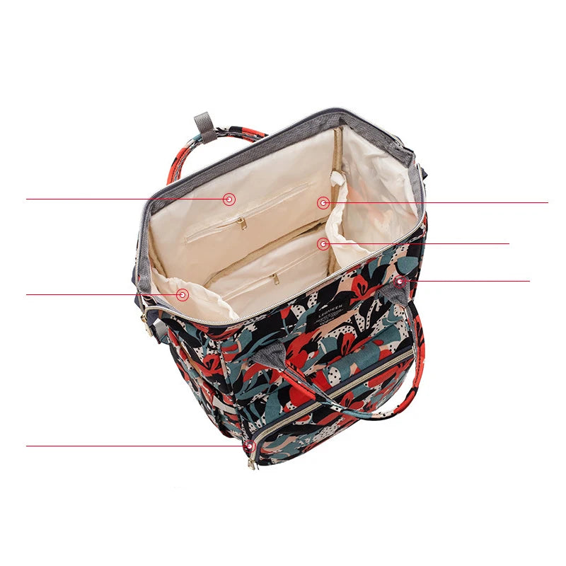 Lequeen Original Diaper Bag Travel Baby Bags High-capacity Mommy Backpack Organizer Nappy Maternity Bag Mother Kids