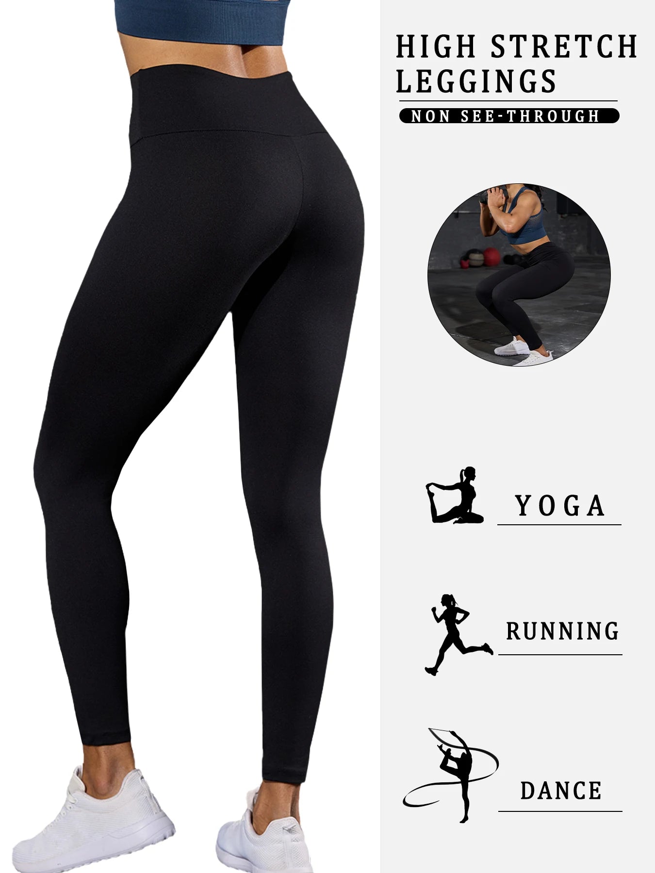 3 Pack Women's Super Soft Leggings High Waisted Tummy Control Workout Yoga Running Athletic Push Up Gym  Leggings
