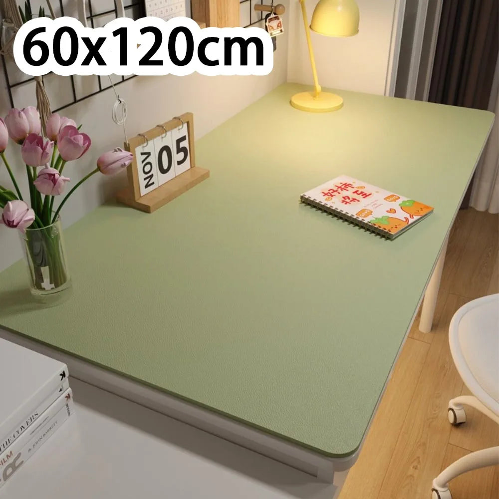 Simple Protection Eye Student Desk Mat Leather Oil-proof Coffee Table Mat Non-slip Solid Color Computer Desk Mat