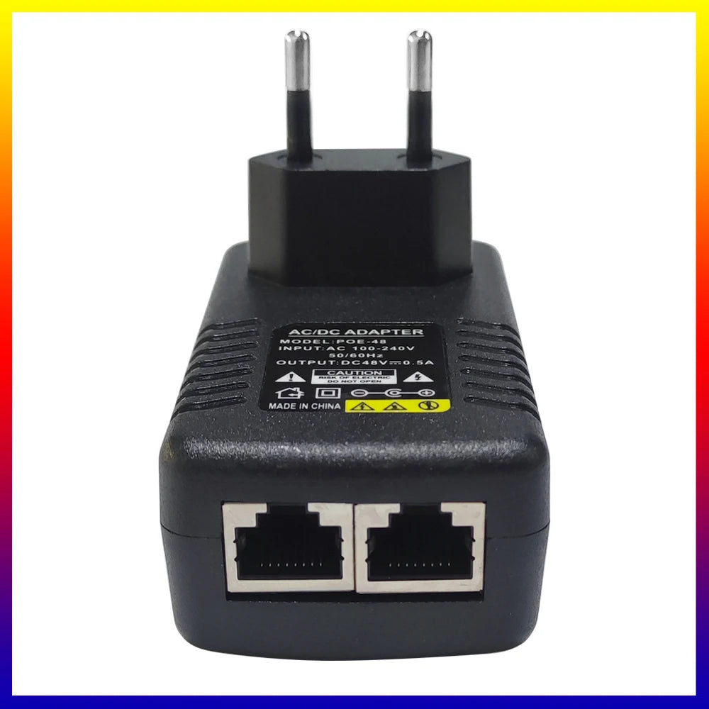 CCTV Security Surveillance POE Power Supply Adapter 48V 0.5A EU/US Plug for Injector Ethernet IP Camera NVR Router POE Switch
