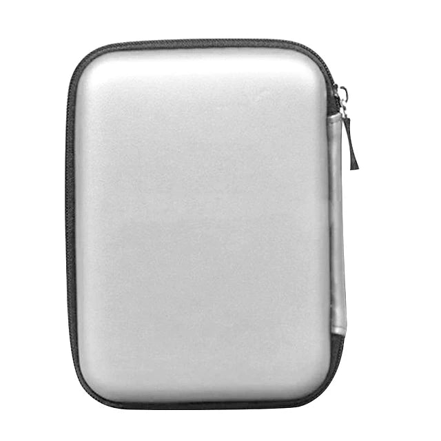 EVA Hard Drive Case Portable Shockproof Storage Bag for 2.5” External HDD SSD USB Data Cable Bluetooth Earphone Organizer Zipper