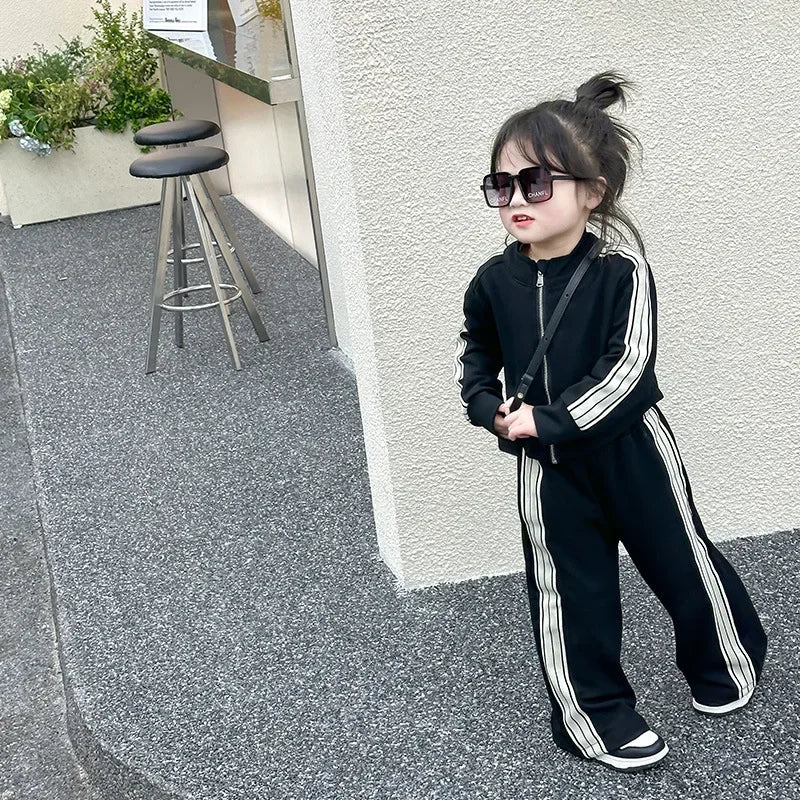Girls' Zipper Hoodie & Pants Set - 2-Piece Casual Outfit for Toddlers | Boutique Kids' Clothing (Ages 2-6) Kids Clothes Girls