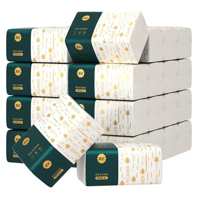 300-Sheet Premium Toilet Paper 3-Ply Ultra Soft & Strong | 100% Virgin Wood Pulp | Pull-Up Dispenser Box | Bulk Household Tissue