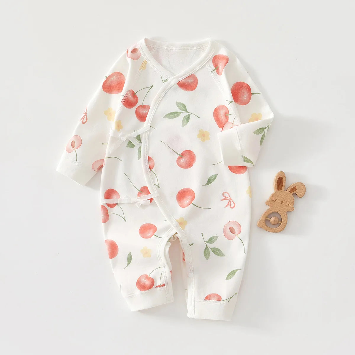 AYNIGIELL Spring and Autumn 0-6Months Baby Rompers Newborn Girls Boys 100%Cotton Clothes of Long Seeve Infant Clothing Pajamas