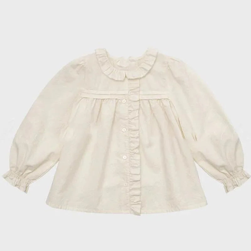 Lou 2025 Autumn Kids Blouse Top Warm Knit Sweaters Cardigan Winter Down Coat Outwear Floral Girl Casual Pant Clothing