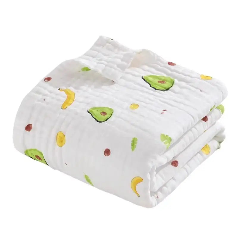 Environmental Breathable Newborn Baby Cotton Gauze Printed Muslin Swaddle Blanket Baby Bath Towel