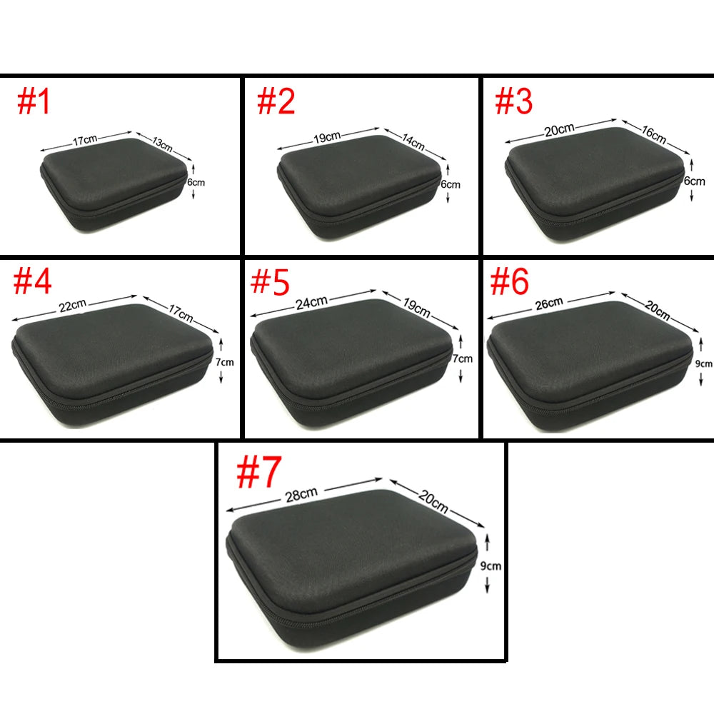 Portable EVA Storage Box 7Kinds Size Travel Zipper Bag Organizer Case Accessories Protective Outdoor Bags Cosmetics Tool Bag