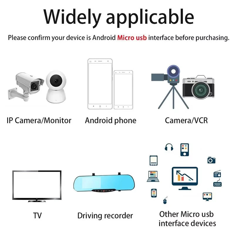 NNBILI 1m/3m/5m/8m/10m/14m Ultra Long Micro USB Charging Cable Power Extension Cord for Xiaomi Camera Android Extended Usb Wire