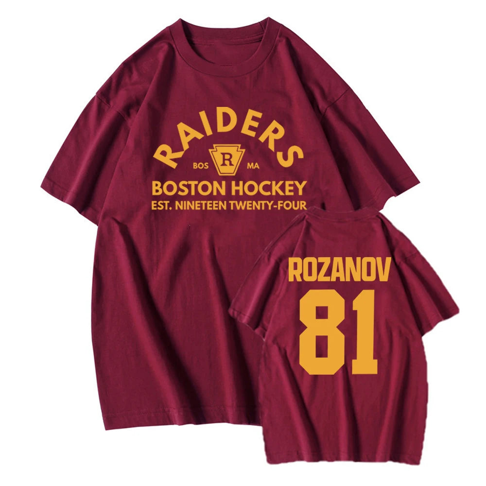 Ilya Rozanov 81-Boston Raiders Shirt Hudson Williams Connor Storrie T-shirt Heated Rivalry Tee Ilya Rozanov Shane Hollander Tops