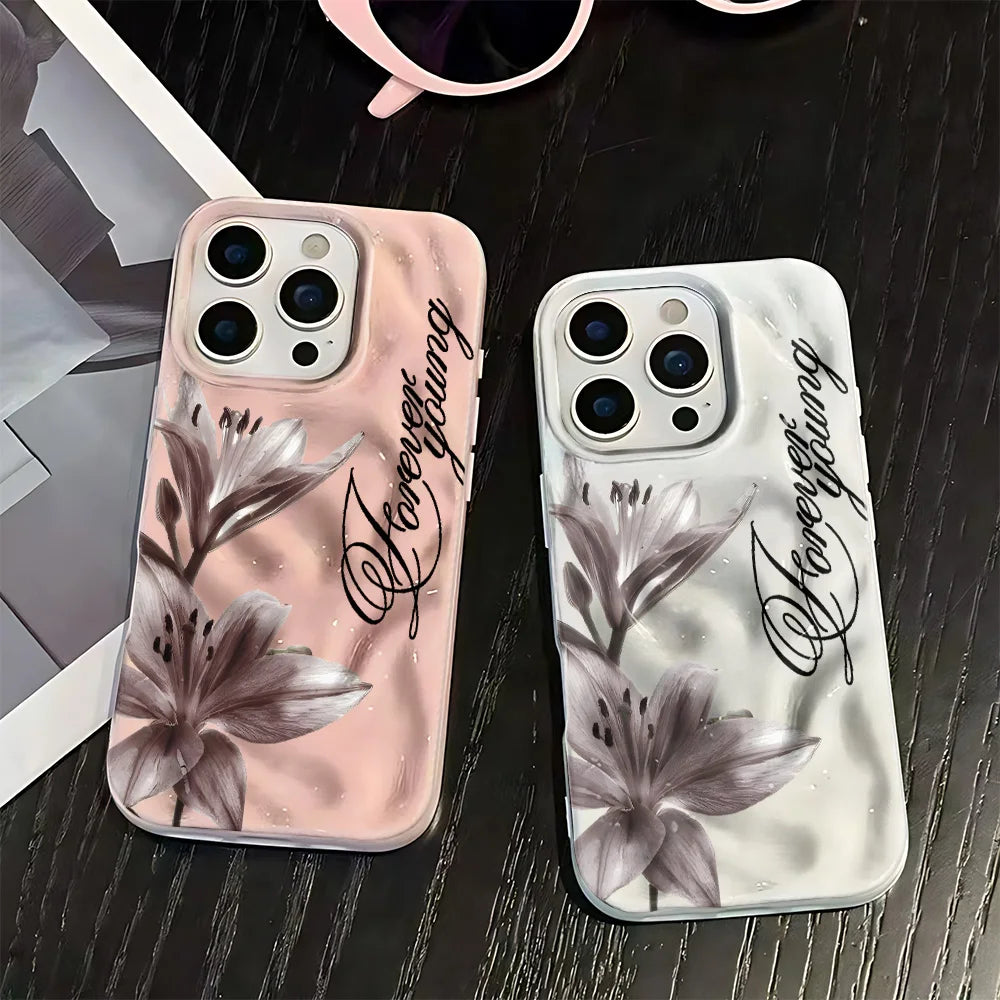 Colorful Floral Patterns Phone Case For IPhone 16 Pro Max 15 Plus 14 12 13 11 17 Air Fashion Shockproof Protective Cover