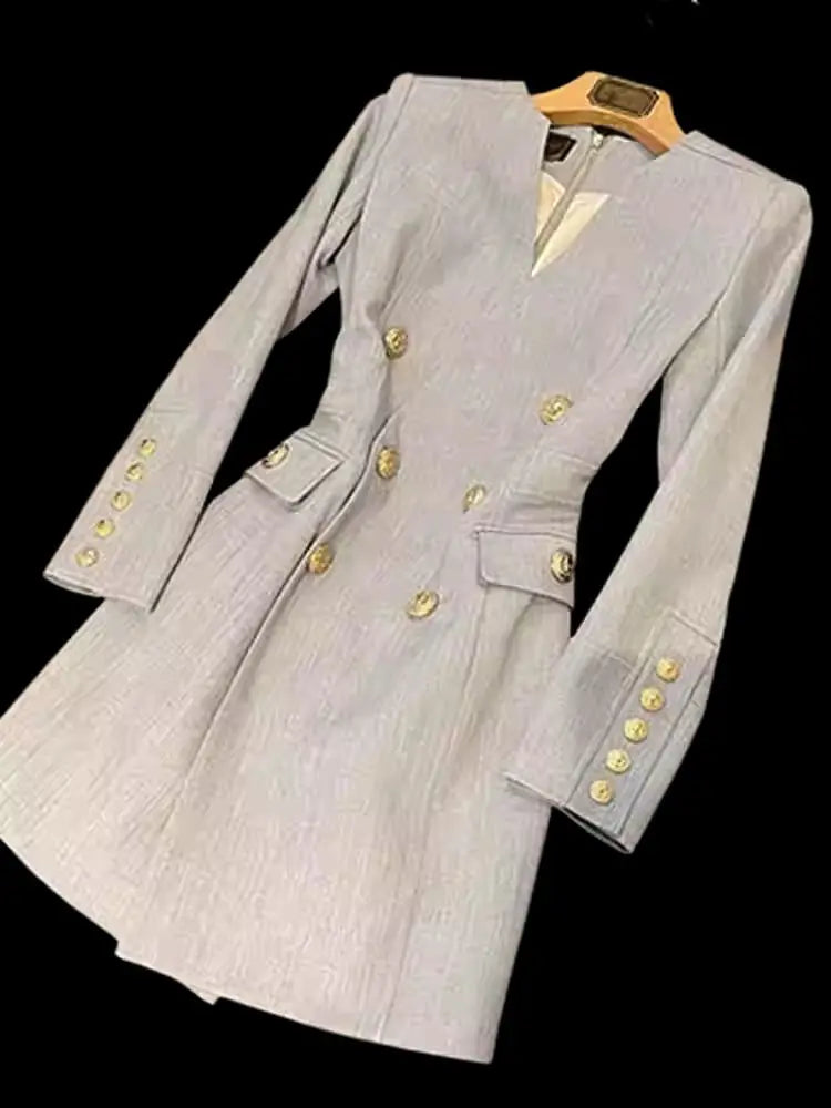 2025 Autumn Professional Dress Small Fragrant Elegant Blazer Design High-end Feel Slimming Waist Cinching Suit Skirt for Women