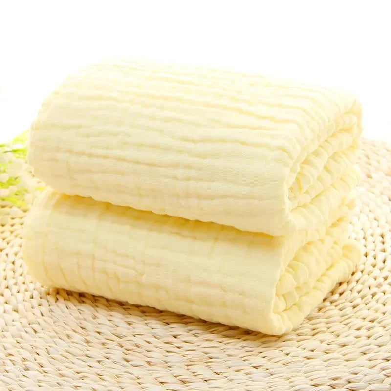 6 Layers Baby Bath Towel Kids Swaddle Wrap Bedding Pure Cotton Bubble Muslin Blanket Infant Gauze Receiving Blanket 105*105cm