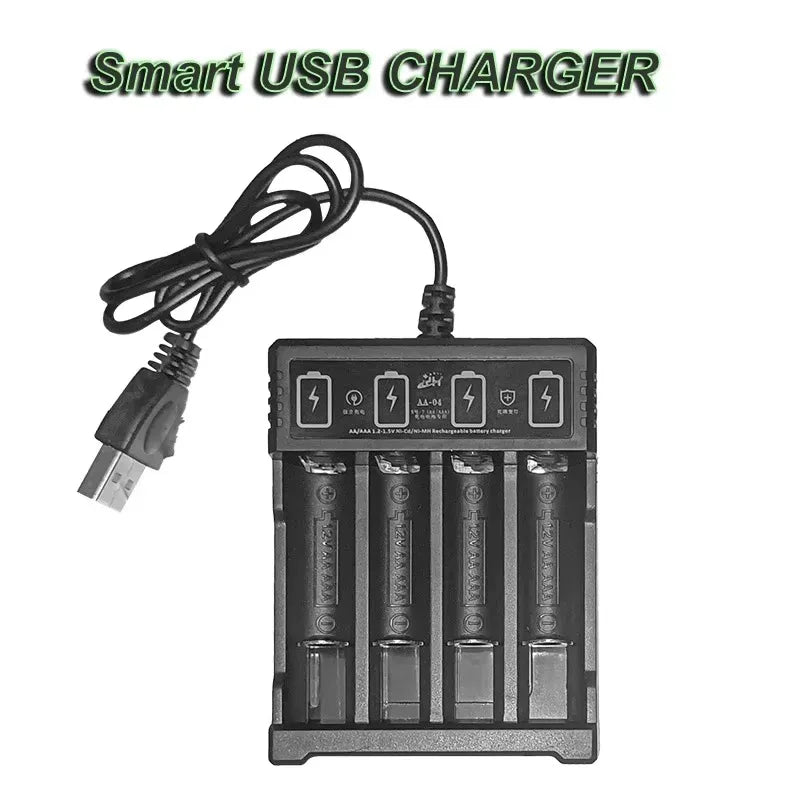 Best 1.5V AA9800mAh+AAA8800mAh+USBcharger 1.5V Rechargeable Nickel Hydrogen Battery, Used for Electronic Toys Camera Batteries