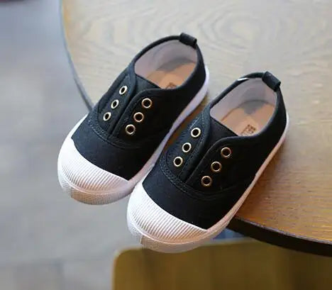 2026 Spring Summer Kids Shoes For Boys Girls Insole 13.5-18CM Candy Color Children Casual Canvas Sneakers Soft Fashion Shoes