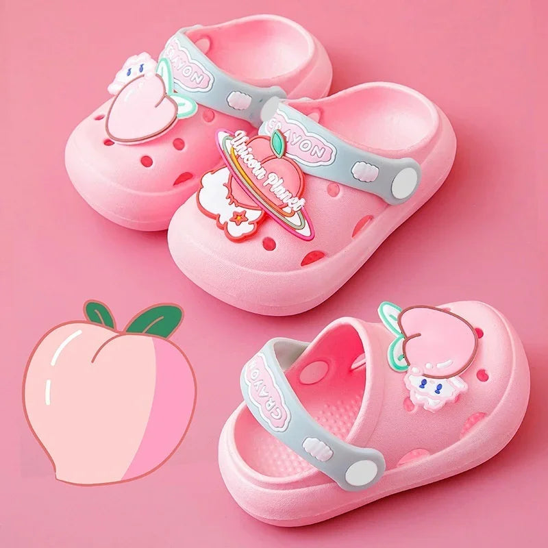 Summer New Baby Slippers Indoor Non-slip Soft Bottom Comfort Fashion Cute Children's Hole Shoes Boys Girls Kid Outdoors Sandals