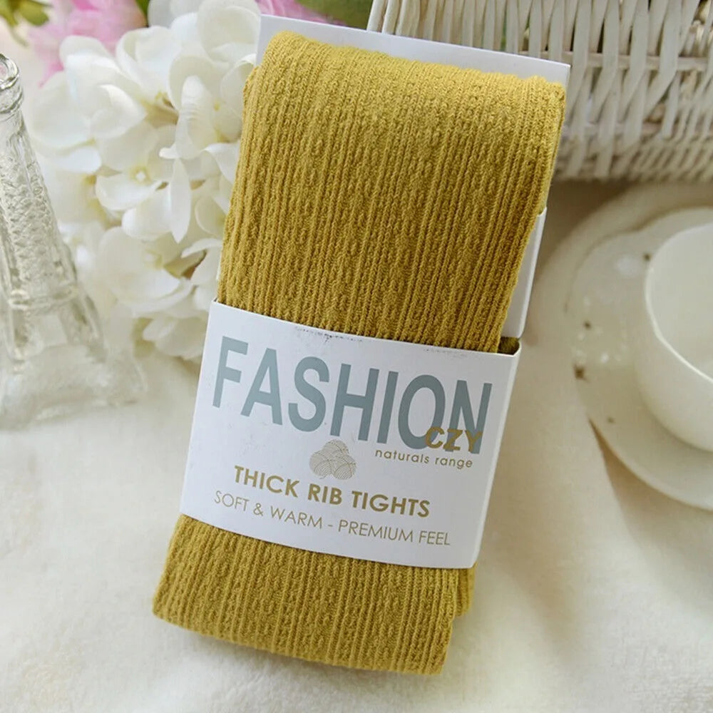 Women Thermal Knitted Footed Tights Warm Breathable Cotton Pantyhose Winter High Stretch Stockings High Quality