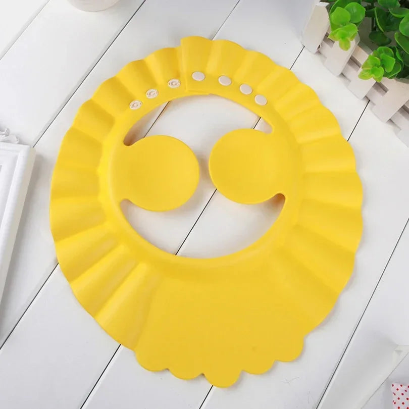 Adjustable Baby Shampoo Cap Waterproof Splashguard Bath Visor Hat Durable Infant Hair Wash Shield with Eye Protection for Shower